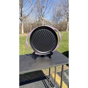 Le Creuset 26 Purple Enameled Cast Iron Grill Pan Skillet